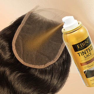 Ebin Tinted Lace Aerosol Spray Darkest Brown 80ml bottle for wig installation