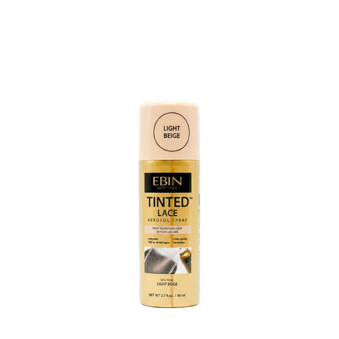 Ebin Tinted Lace Aerosol Spray Light Beige 80ml | Seamless Lace Tint Spray