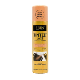Ebin Tinted Lace Aerosol Spray Light Warm Brown 150ml bottle for wig installation