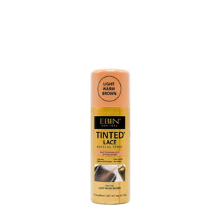 Ebin Tinted Lace Aerosol Spray Light Warm Brown 80ml bottle for wig installation