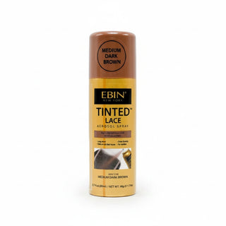 Ebin Tinted Lace Aerosol Spray Medium Dark Brown 150ml bottle for wig installation