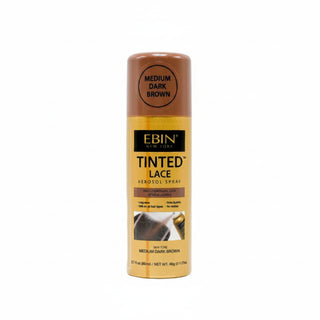 Ebin Tinted Lace Aerosol Spray Medium Dark Brown 80ml bottle for wig installation