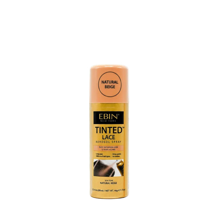 Ebin Tinted Lace Aerosol Spray Natural Beige bottle for wig installation