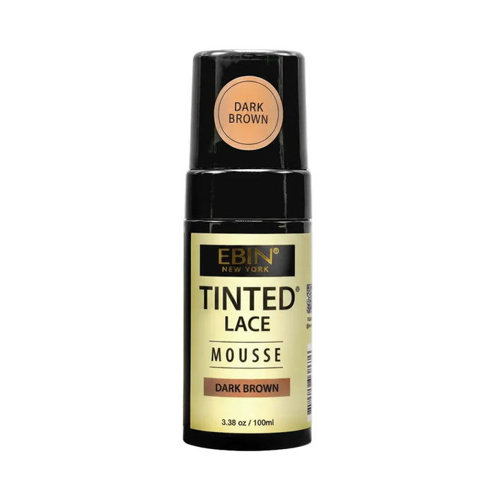 Ebin Tinted Lace Foaming Mousse Dark Brown 100ml | Tinted Lace Foam for Wigs & Weaves