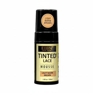 Ebin Tinted Lace Foaming Mousse Light Warm Brown 100ml bottle for wig installation