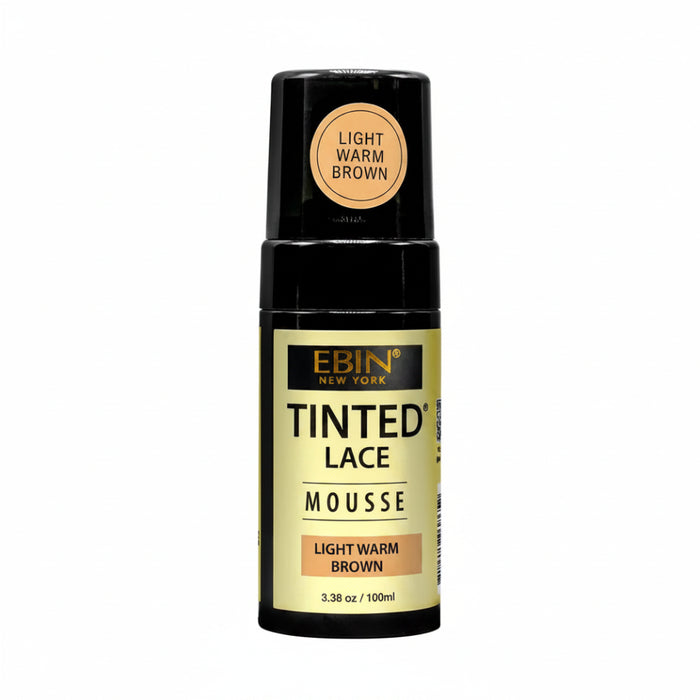 Ebin Tinted Lace Foaming Mousse Light Warm Brown 100ml | Tinted Lace Foam for Wigs & Weaves