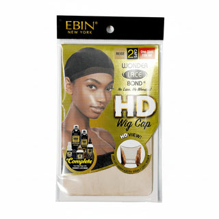 Ebin Wonder Lace Bond HD wig caps 4 pack ultra thin high definition packaging close up