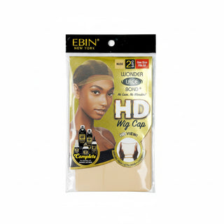 Ebin Wonder Lace Bond HD wig caps 4 pack ultra thin high definition packaging close up