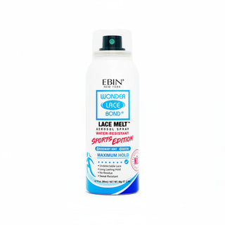 Ebin wonder lace bond lace melt aerosol spray sports edition 80ml can for sweat resistant wig hold