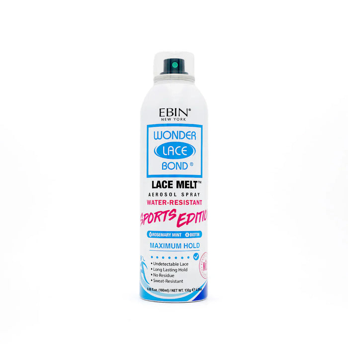 Ebin Wonder Lace Bond Lace Melt Aerosor Spray Sports Edition 180ml | Sweat-Resistant Wig Hold
