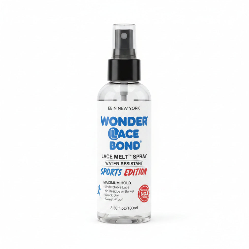Ebin Wonder Lace Bond melt spray sports edition 100ml aerosol can for securing lace wigs