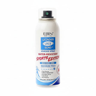 Ebin Wonder Lace Bond melt spray sports edition 80ml aerosol can for securing lace wigs