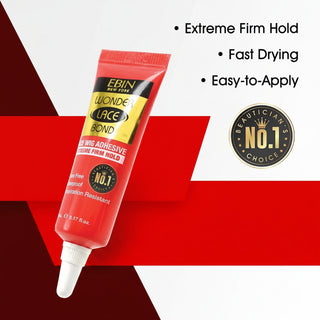 Ebin Wonder Lace Bond 7ml active red tube lace wig adhesive bottle