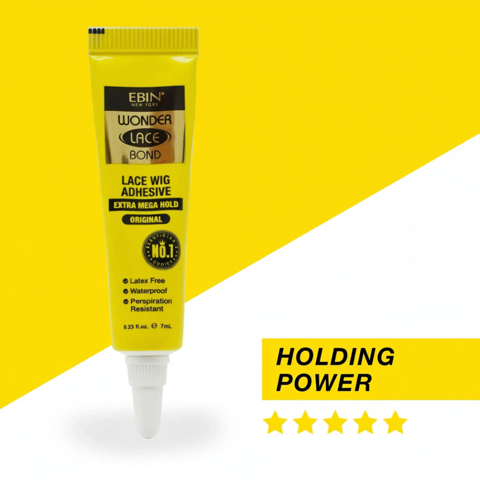 Ebin Wonder Lace Bond 7ml original yellow tube lace wig adhesive bottle