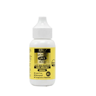 Ebin Wonder Lace Bond waterproof adhesive extra mega hold yellow 34ml bottle