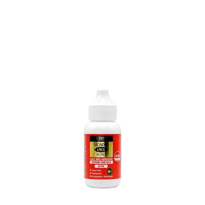 Ebin Wonder Lace Bond Waterproof Adhesive Extreme Firm Hold Red 34ml | Firm Hold Lace Glue