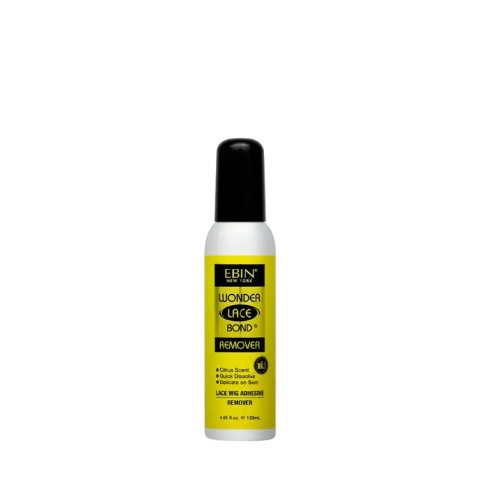 Ebin Wonder Lace Bond adhesive remover spray yellow 120ml bottle
