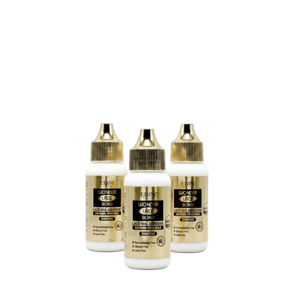 Ebin Wonder Lace Bond waterproof adhesive sensitive gold 34ml bottle