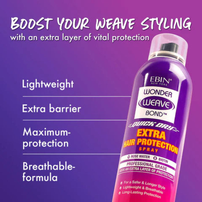 Ebin Wonder Weave Quick Dry Extra Hair Protection Spray 180ml hair shield