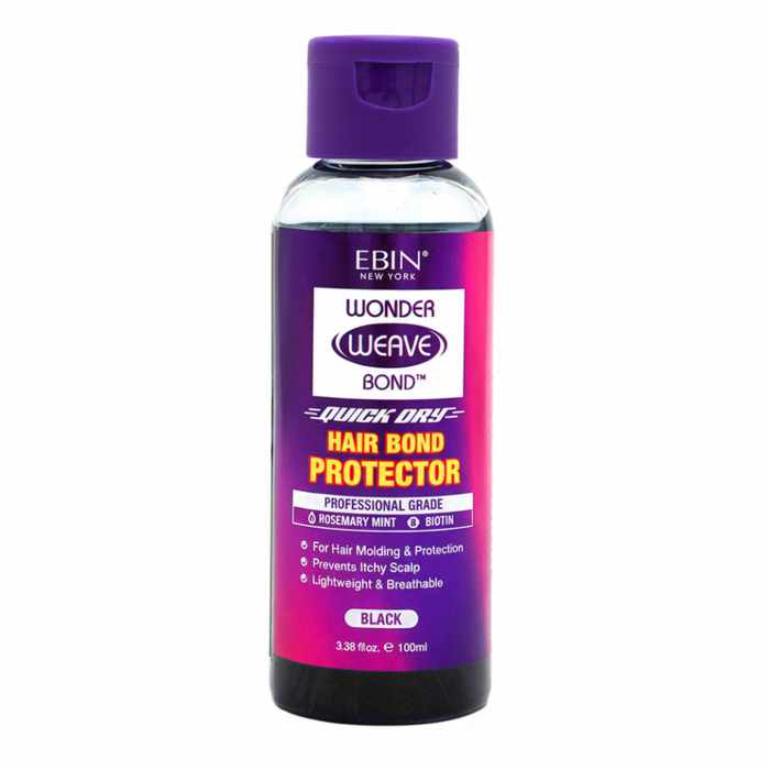 Ebin Wonder Weave Quick Dry Hair Bond Protector Black 100ml shield and nourish hair