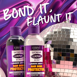 Ebin Wonder Weave Quick Dry Hair Bond Protector Black 100ml shield and nourish hair