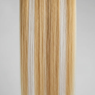 echo collection hh clip in 10pcs 18/613 platinum blonde human hair extensions volume style