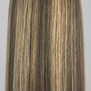 echo collection hh clip in 10pcs 6/27 natural brown blonde highlight human hair extensions volume style