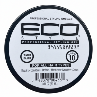 eco shine gel black castor flaxseed oil 89ml for growth repair shine and frizz control alcohol free