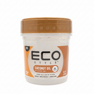 eco style coconut oil styling gel 236ml for max hold shine moisture and frizz control hair