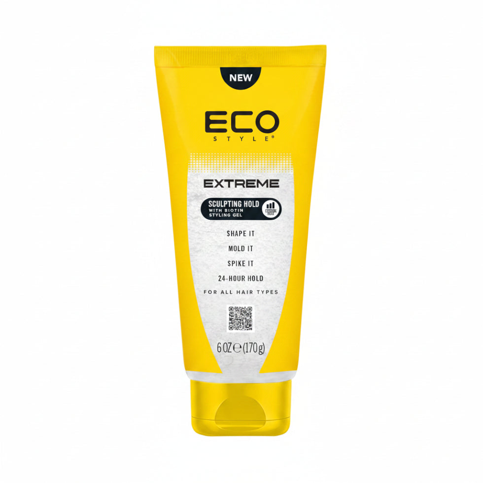 eco style extreme sculpting gel with biotin 170g for max hold shine and frizz control hair