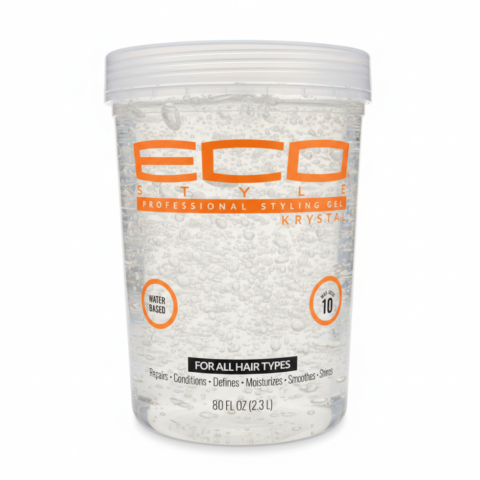 Eco Style Krystal styling gel for strong hold shine frizz control lightweight styling and all hair types