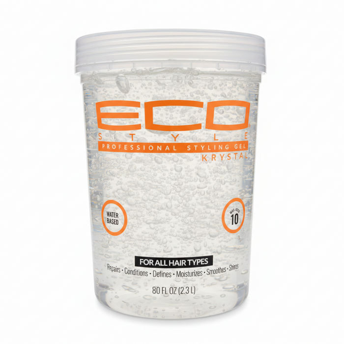 Eco Style Krystal styling gel for strong hold shine frizz control lightweight styling and all hair types