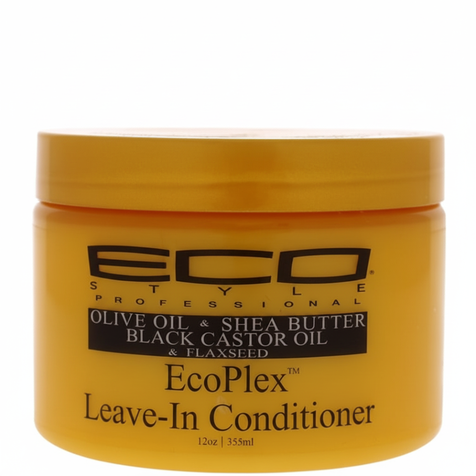 eco style leave in conditioner 355ml olive shea castor flaxseed moisture care for soft smooth hair