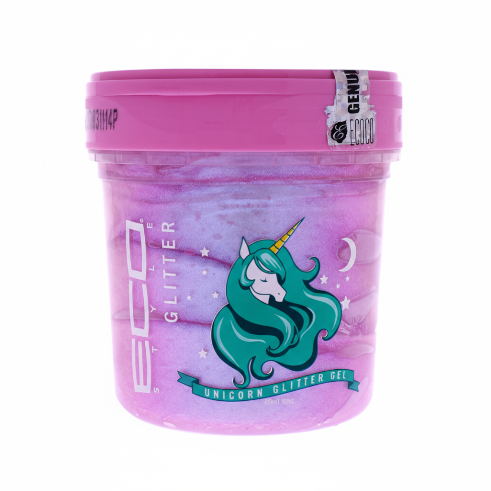 eco styler unicorn glitter gel 473ml sparkle shine flexible hold styling for soft defined hair