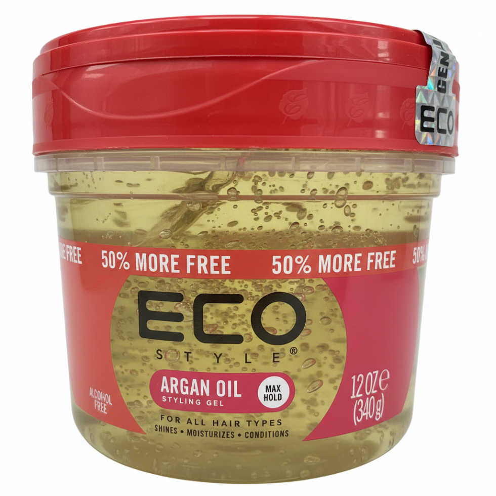 eco styler argan oil styling gel 340g for max hold shine hydration and frizz control hair