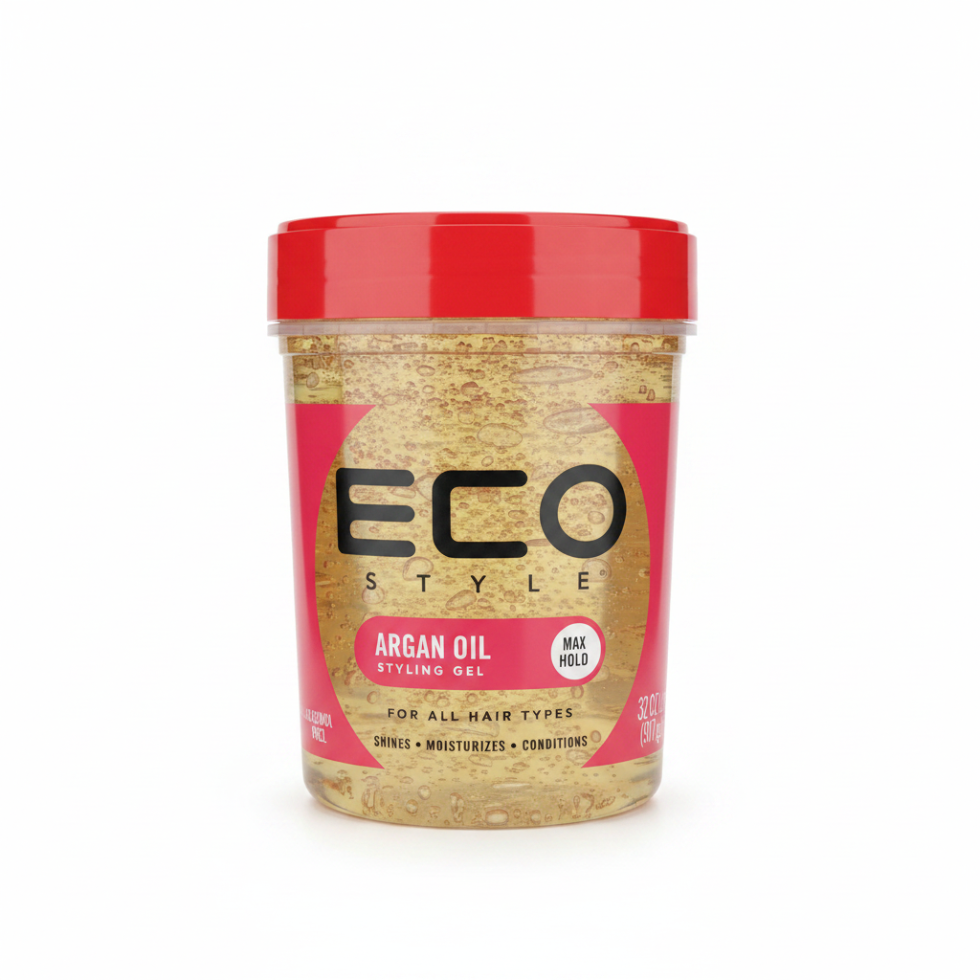 eco styler argan oil styling gel 946ml for max hold shine hydration and frizz control hair