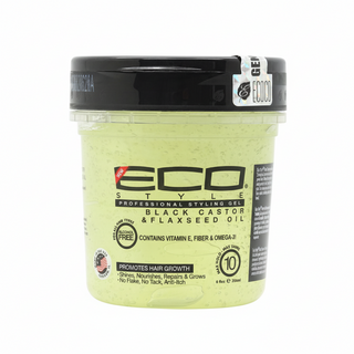 Eco Styler black castor and flaxseed gel 236ml for hair repair growth shine and frizz control styling