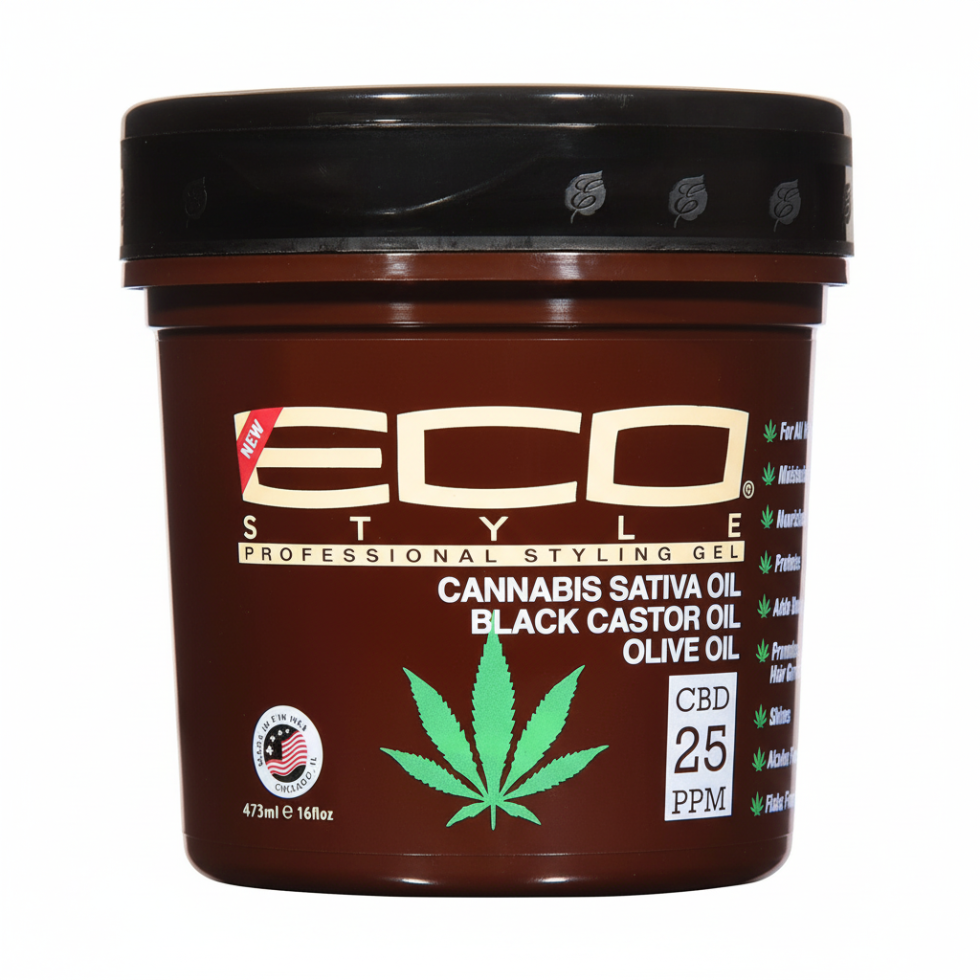 eco styler cannabis sativa oil gel 473ml for hydration hold shine and frizz control healthy hair