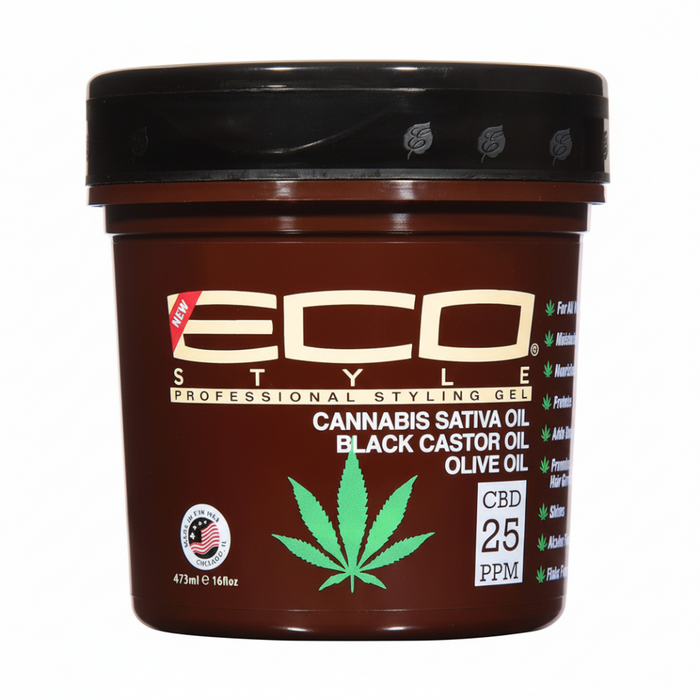 eco styler cannabis sativa oil gel 473ml for hydration hold shine and frizz control healthy hair