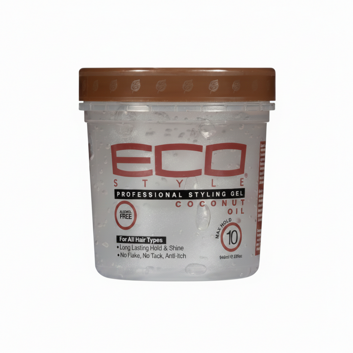 eco styler coconut oil styling gel 946ml hydrate shine style control for smooth defined hair