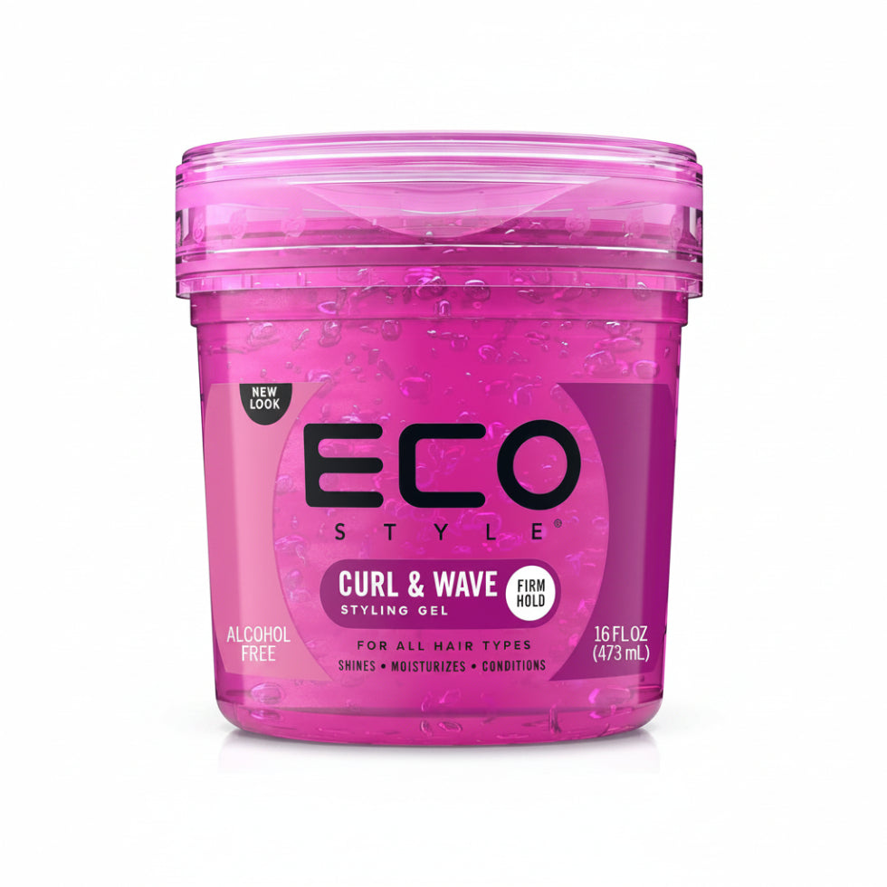 eco styler curl wave styling gel pink 473ml for firm hold curl definition and frizz control