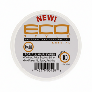 Eco Styler Krystal gel 89ml for max hold shine frizz control lightweight travel size styling