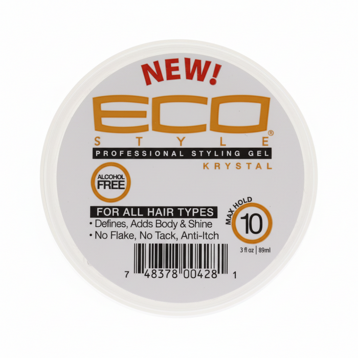 Eco Styler Krystal Gel 89ml | Max Hold Shine & Frizz Control Travel Size Styling Gel