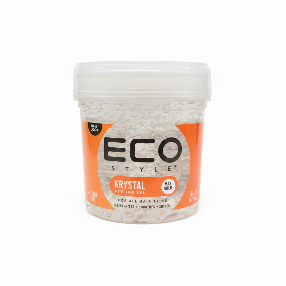 eco styler krystal styling gel 473ml for max hold shine and frizz control clear hair styling gel