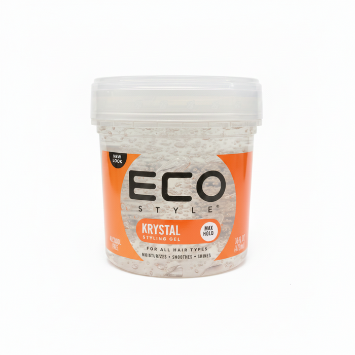 eco styler krystal styling gel 473ml for max hold shine and frizz control clear hair styling gel