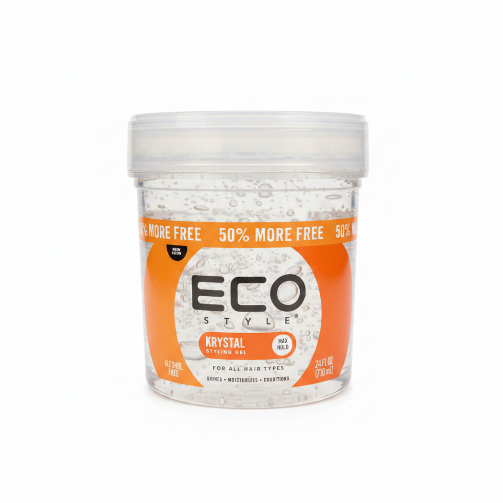 eco styler krystal styling gel 710ml for max hold shine and frizz control clear hair styling gel