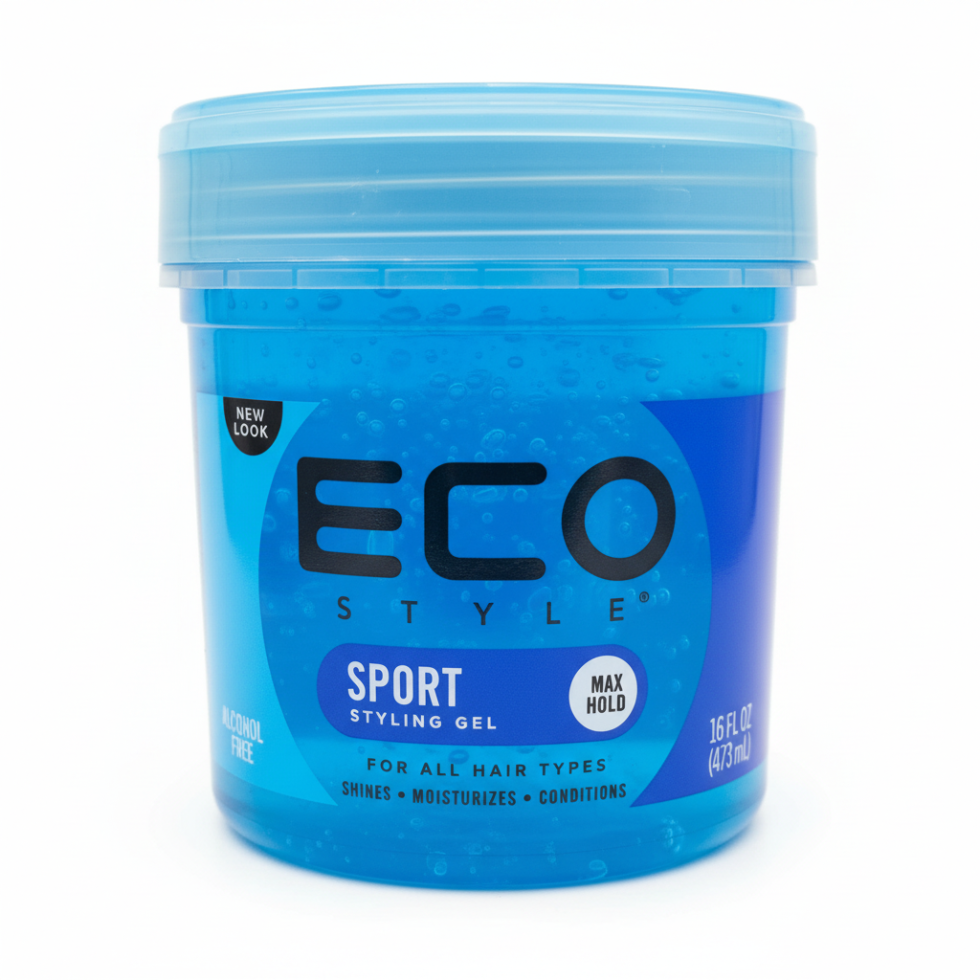 eco styler sport max hold gel 473ml for strong hold shine and frizz control styling hair