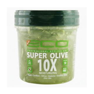eco super olive 10x styling gel 473ml moisturize define shine hair for smooth frizz free styles
