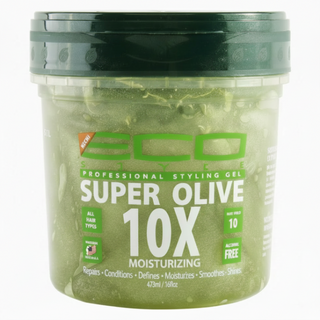 eco super olive 10x styling gel 946ml moisturize define shine hair for smooth frizz free styles