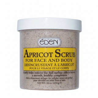 eden apricot scrub 16oz for deep cleansing exfoliating face body scrub smooth glowing skin